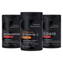 Sports Research® Antioxidant Support Pack - High Potency Liposomal Vitamin C Supplement 1000mg + Coenzyme Q10 100mg + Triple Strength Astaxanthin 12mg w/Organic Coconut Oil