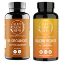 Happy Healthy Hippie Glow for It Astaxanthin Supplement & Be Grounded Stress Relief Supplement