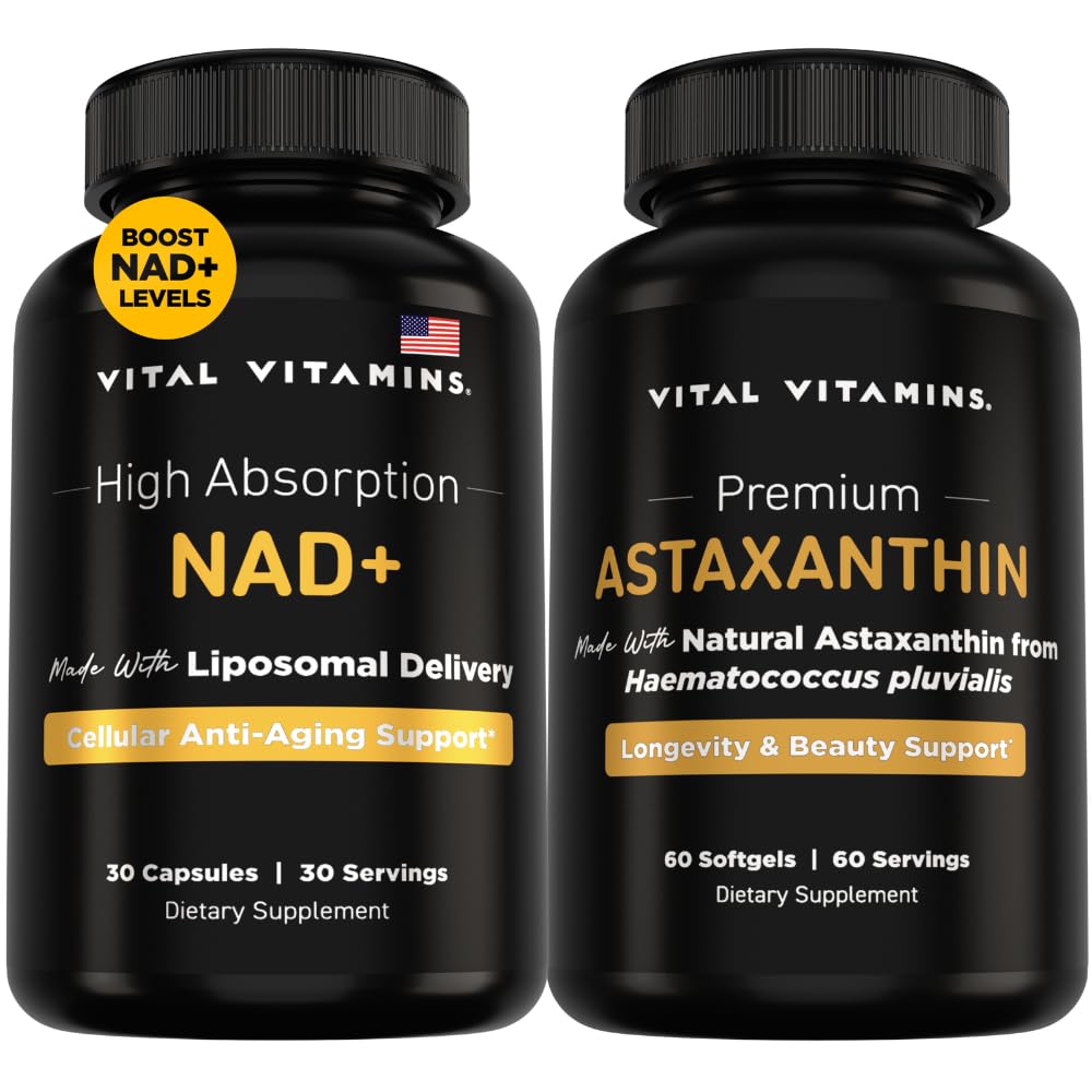 Vital Vitamins NAD+ 30 ct + Astaxanthin 60 ct