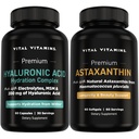 Vital Vitamins Hyaluronic Acid Complex 60 ct + Astaxanthin 60 ct