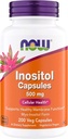 NOW Foods Inositol 500 mg, Superior Myo Inositol Form, for Healthy Membrane Function*, Cellular Health*, Υποστήριξη για γυναίκες* Kosher, Κατάλληλο για Vegans - 200 κάψουλες χορτοφάγων (πακέτο του 1)