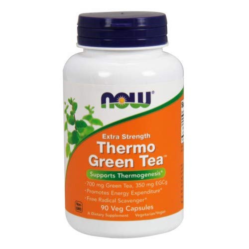 NOW Foods Supplements, Thermo Green Tea™, Extra Strength, with 700 mg Green Tea and 350 mg EGCg, 90 Veg Capsules
