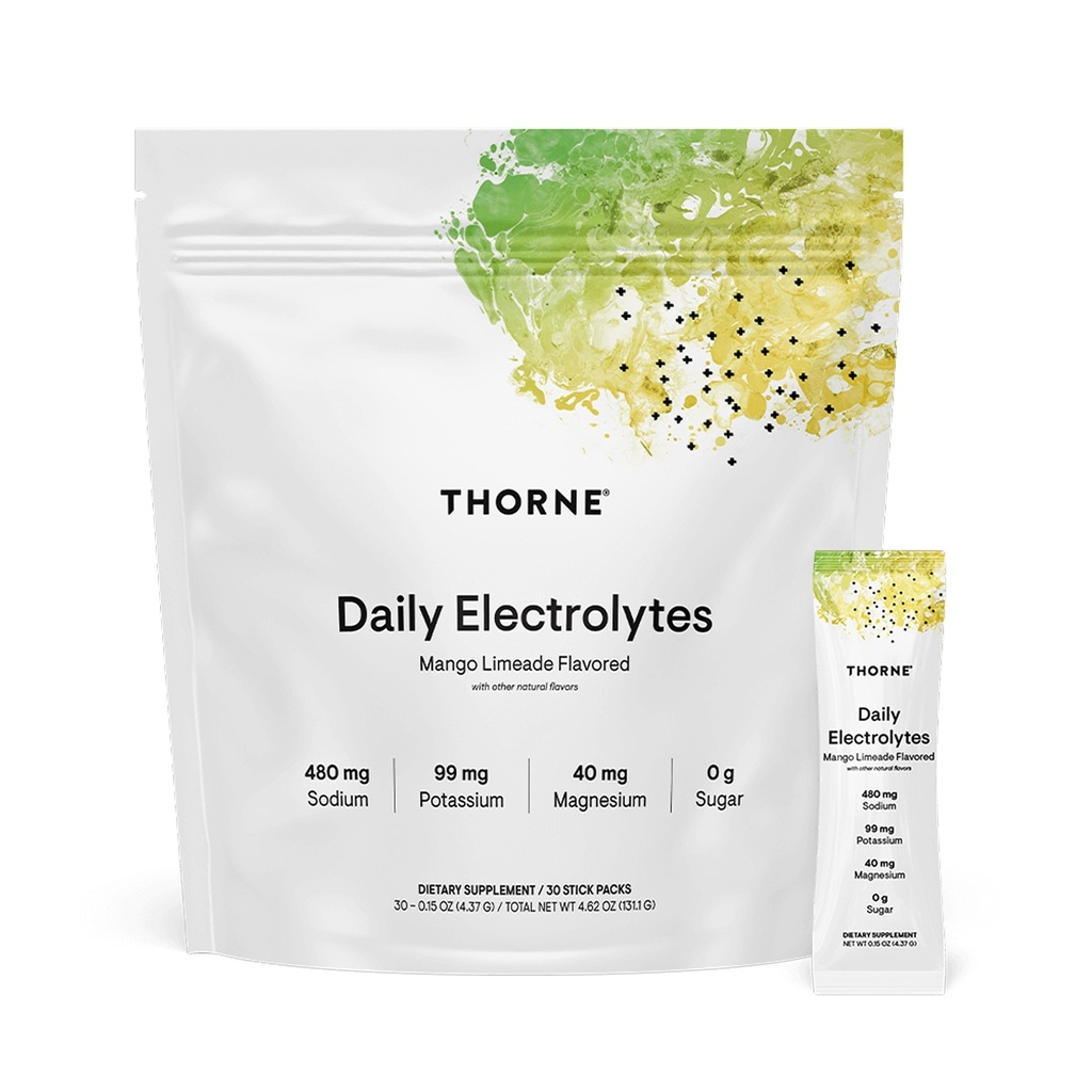 THORNE - Ημερήσιοι ηλεκτρολύτες - Zero Ζάχαρη & Low-Calorie Ηλεκτρολυτικό Ποτό σε σκόνη Mix - Γεύσεις που προέρχονται από Φυσικές Πηγές - NSF Πιστοποιημένο για Αθλητισμό - Mango Limeade - 30 Stick συσκευασίες
