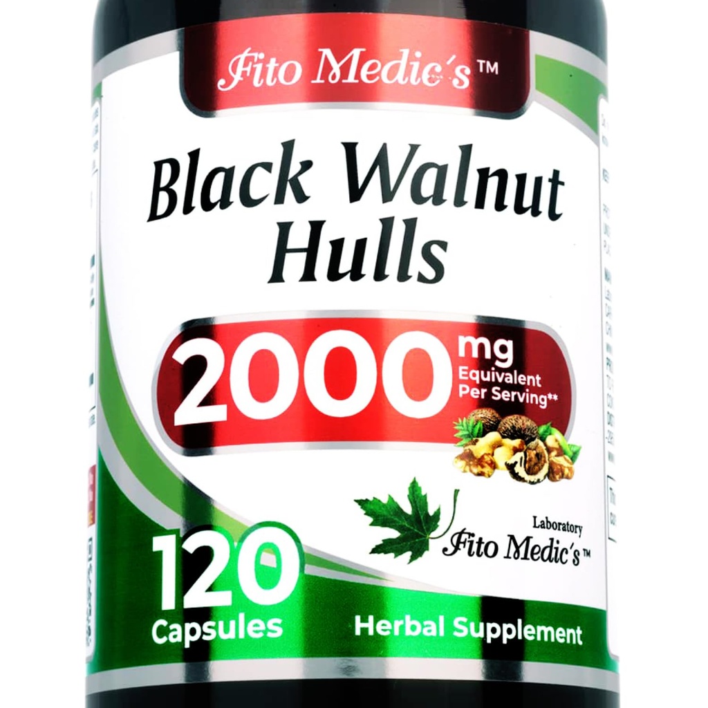 FITO MEDIC'S Lab - Black Walnut Hull, Pure - Black Walnut- 2000 mg ανά Σερβίρισμα, για Καθαρισμό και Αποτοξίνωση, Εξαιρετικά υψηλή απορρόφηση.