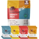 Mammoth Bar Mini - Variety Pack των Mini Organic Protein Bar μας – Φτιαγμένο με Premium Καρπούς & Λευκή Πρωτεΐνη Αυγού • Βιολογικό • Παλαιό • Χωρίς Γλουτένη • Χωρίς ΓΤΟ • Ακατέργαστο - 16 Mini Bars