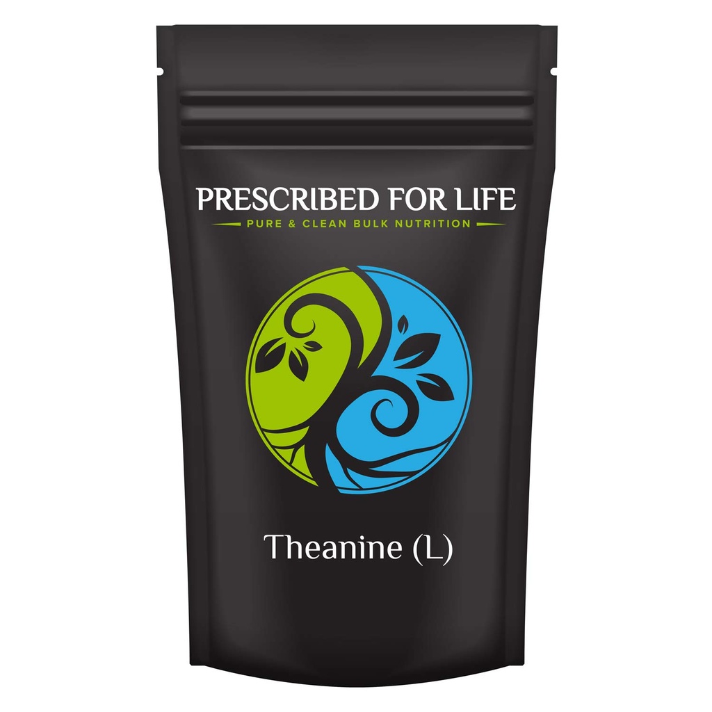 Prescribed For Life L Theanine Powder (Assay: > 99%) | Theanine Supplement to Support Natural Energy Levels | Amino Acid Powder | Vegan, Gluten Free, Non GMO (4 oz / 113 g)