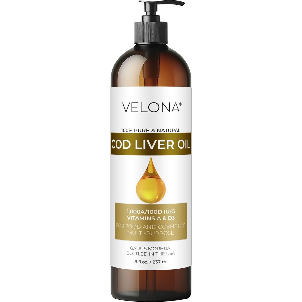 Velona Cod Liver Oil - 8 Fl Oz 