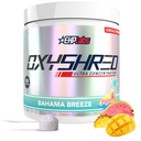EHP Labs OxyShred Pre Workout Powder - Preworkout Powder with L Glutamine & Acetyl L Carnitine, Energy Boost Drink - Bahama Breeze/Beach, 60 υπηρεσίες