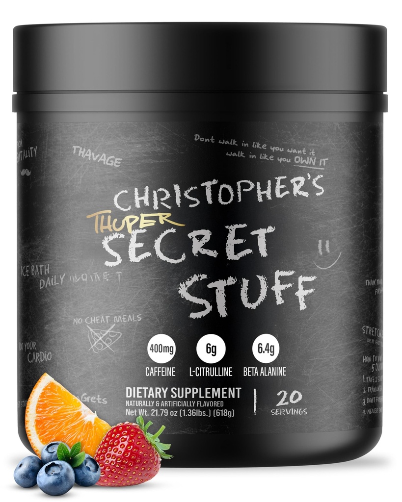 RAW Thuper Thavage Pre Workout Powder - High-Stim Pre-Workout με Creatine, Beta Alanine, L-Citrulline & Caffeine - Chris Bumstead Gym & Fitness Supplement for Men & Women - Secret Stuff