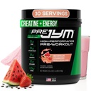 Pre JYM Stim Free Cartermelon Strawberry Pre-Workout Powder, Createine, No Caffeine, Citrulline, Betaine, BCAA's, Taurine, Alpha-GPC, Huperzine, 30 εξυπηρετήσεις