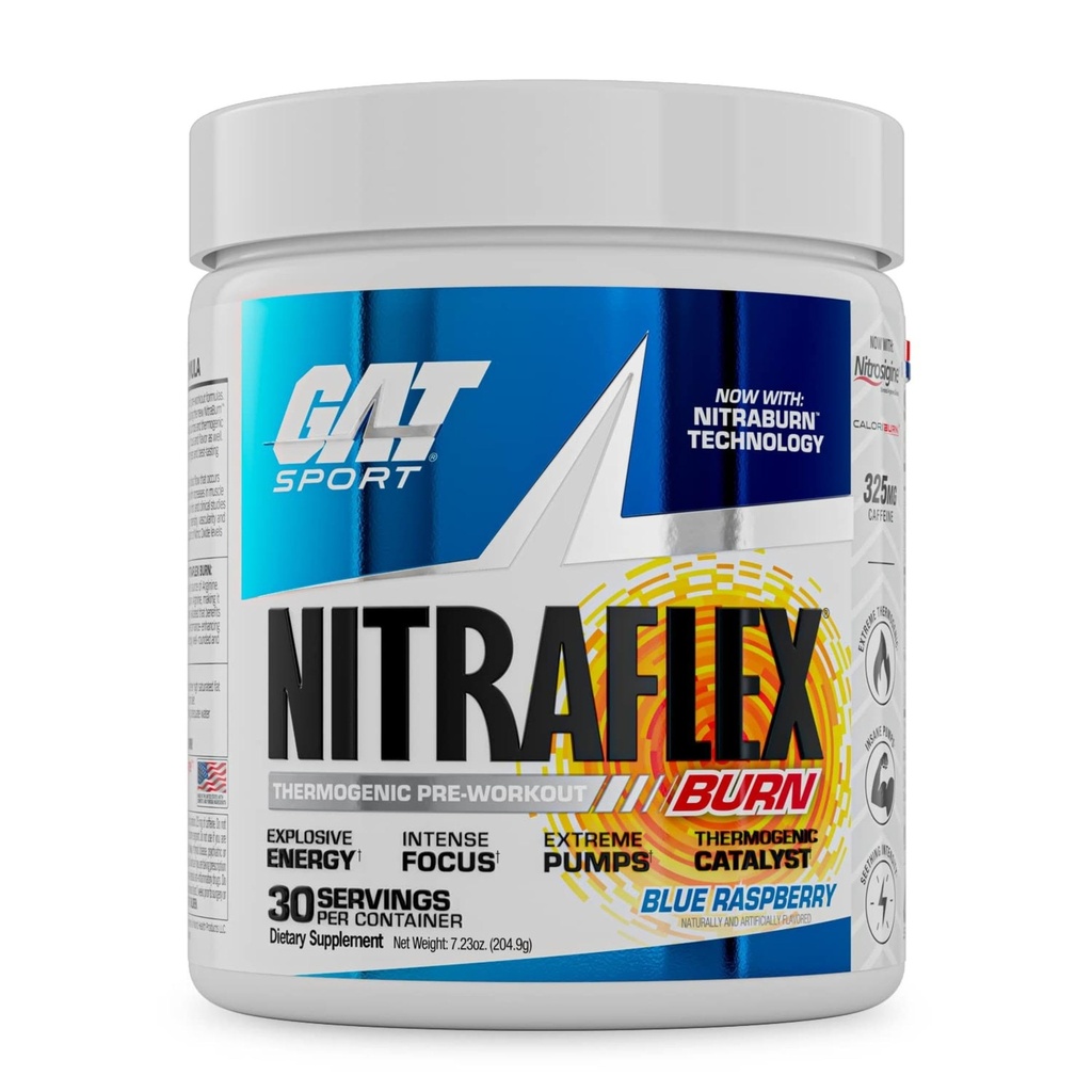 GAT SPORT NITRAFLEX Burn, προ-εξάσκηση, Μπλε Βατόμουρο, 30 υπηρεσίες