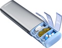 Vaydeer Metal Travel Pill Organizer, 7 Day Weekly Pill Box, Μεγάλη Χωρητικότητα Καθημερινή Χαριτωμένη περίπτωση Χάπια για Συμπληρώματα, Χάπια, Βιταμίνες και Φάρμακα (Μικρό, Gunmetal)