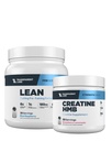 Διαφανές Labs Lean Pre-Workout (30 υπηρεσίες, Blue Raspberry) & Creatine HMB (30 σέρβις, φράουλα λεμονάδα)