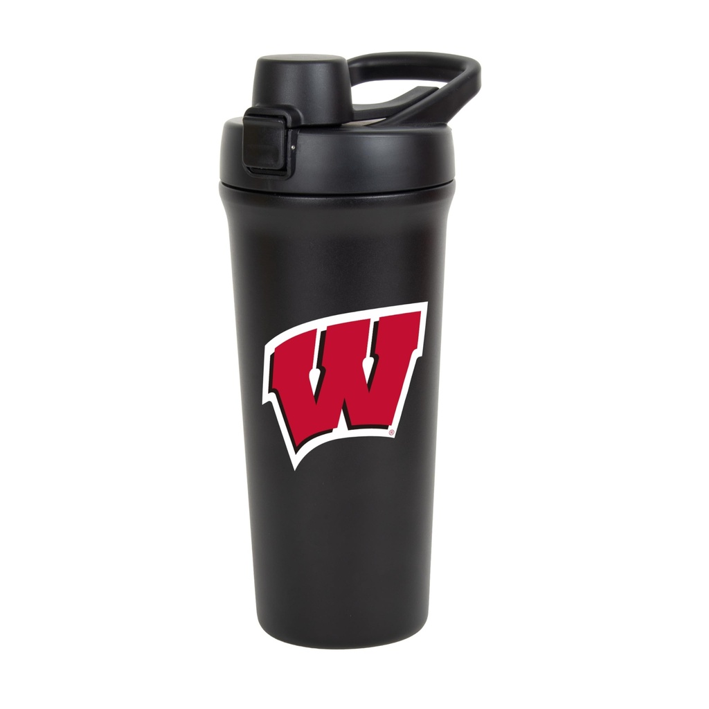 FANMATS NCAA 26 oz μπουκάλι αναδευτήρα ανοξείδωτου — Leak-Resiant Flip-Top Lid 