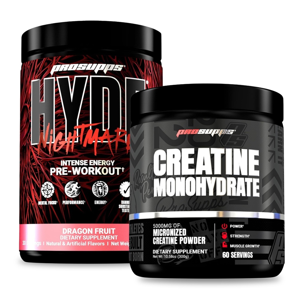 PROSUPPS Hyde Εφιάλτης Έντονη ενέργεια προ-εξάσκηση, φρούτα δράκου, και Createine 300 δεσμίδα