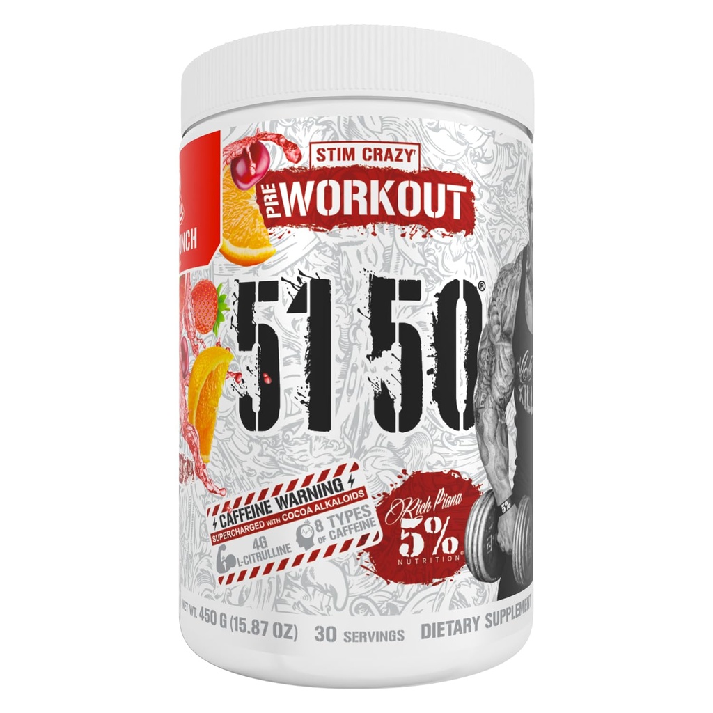 5% Διατροφή Πλούσια Piana 5150 High Stim Pre-Workout Powder 