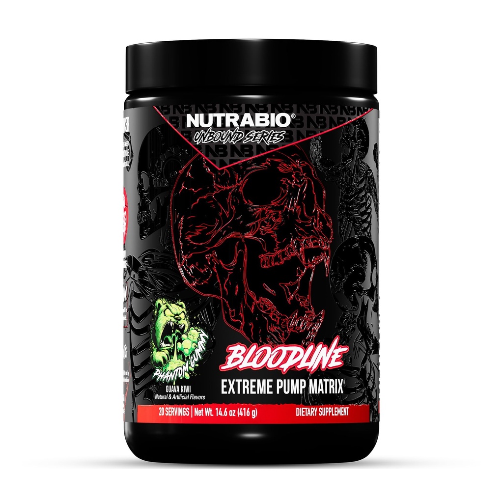 NutraBio Bloodline-Pump Pre Workout Pump Matrix- L-Citrulline, Glycerol, PeptiPump- ΟΧΙ Booster, Extreme Vascularity & Blood Flow, Hydration, Non Stim PreWorkout, Caffeine Free-Phantom Gummy-20 εξυπηρετεί
