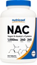 Nutricost N-Acetyl L-Cysteine (NAC) 1000 mg, 240 Vegan Tablets - GMO Free, Gluten Free, Vegetarian Supplement