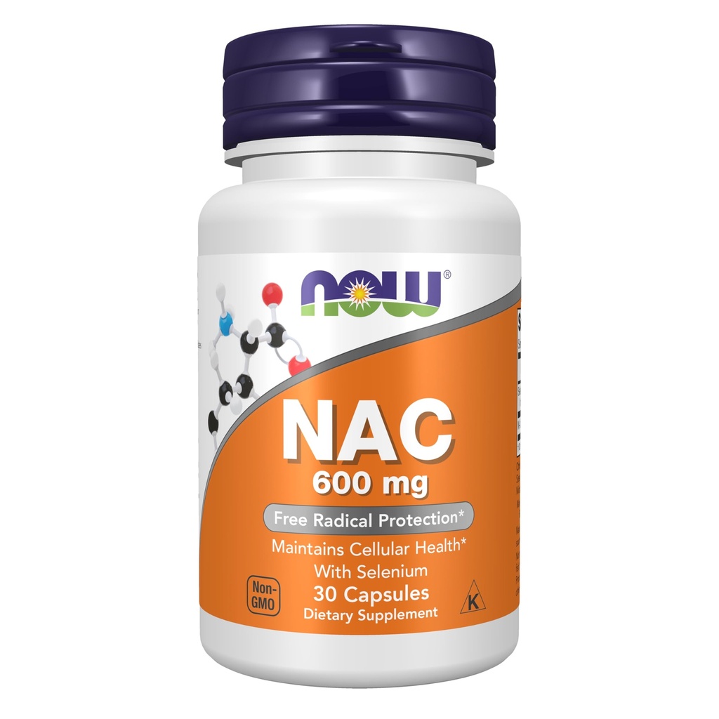 Τώρα Συμπληρώματα, NAC (N- Acetyl Cysteine) 600 mg με Σελήνιο 30 Καψάκια