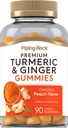Piping Rock Turmeric and Ginger Gummies 