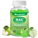 NAC Gummies for Adults & Kids 1200mg, συμπλήρωμα NAC N-Acetyl Cysteine, ανοσοποιητική υποστήριξη, NAC Chewable Support Liver Health, Sugar-Free, Green Apple Γεύση