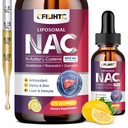 Liposomal Liquid NAC Supplement N-Acetyl Cysteine Drops, N Acetyl Cysteine 600mg with Glutathione, Resveratrol & Zinc for Adults & Kids Liver Lung Antioxidant Immune & Skin Health, Lemon 2 Fl Oz