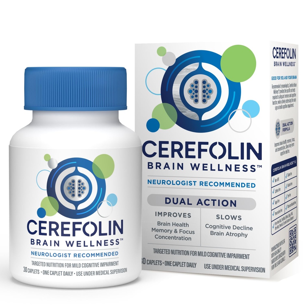 Cerefolin Brain Wellness, Στοχευμένη Διατροφή για Γνωστική Υποστήριξη, Βελτιώνει τη Μνήμη, Εστίαση & Συγκέντρωση, L-Methylfolate, NAC, B12, Νευρολόγος Συνιστάται (30 κόμης)