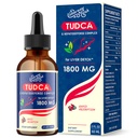 TUDCA Real Support Drops 1800mg - Ισχυρό συμπλήρωμα ήπατος με Bile Salts, NAC, Schisandra και Dandelion, Liver Detox & Repair - Fast-Absorbing, Χωρίς ζάχαρη, Χωρίς αλκοόλ – 2 Fl.Oz
