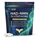 NMN + L-Γλουταθειόνη συμπλήρωμα – NAD+ Υποστήριξη, Μιτοχονδριακή Ενέργεια & Αντιοξειδωτική Άμυνα με CoQ10, NAC, PQQ & Alpha Lipoic Acid – 120 Κάψουλες. Πακέτο επαναπλήρωσης