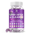 Liver Cleanse Detox & Repair - Βότανο Γάλα Θήκη υποστήριξης ήπατος συμπλήρωμα, 7500mg Δύναμη Ηπατική Υγεία Υποστήριξη με Silymarin Artichoke Extract Dandelion Beet TUDCA Choline NAC, 60 Softgels