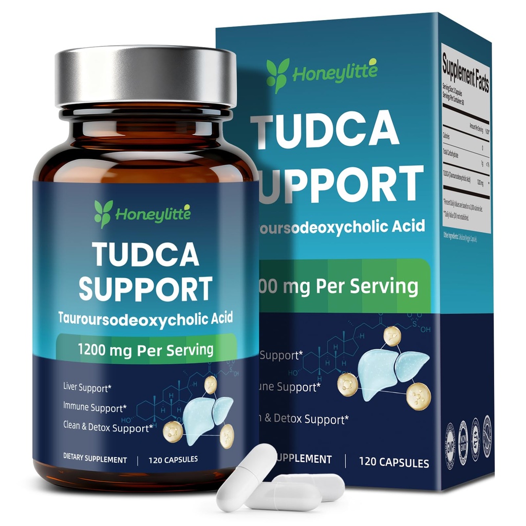 TUDCA 1200mg – Pure Taursodeoxycholic Acid Supplement, 120 κάψουλες Vegan Εύκολες να καταπιούν (Εφοδιασμός 60 ημερών), Μη ΓΤΟ, Χωρίς γλουτένη (120 κόμητες)