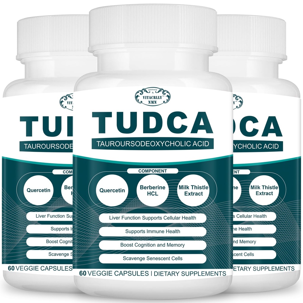 2200MG TUDCA Liver Supplements - Bile Salts Supplement Complex for Liver Detox & Cleanse, Gallbladder Cleanse, Digestive Health 180 Capsules