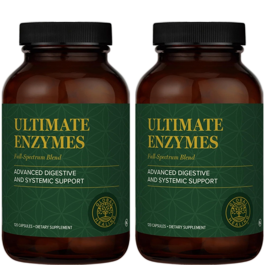 Global Healing Ultimate Enzymes - Digestive Enzyme Supplement - 120 Κάψουλες (2-Pack)