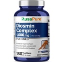 NusaPure Diosmin Complex 1,000mg per Serving 180 Veggie Caps (Non-GMO, Vegan) Citrus Aurantium