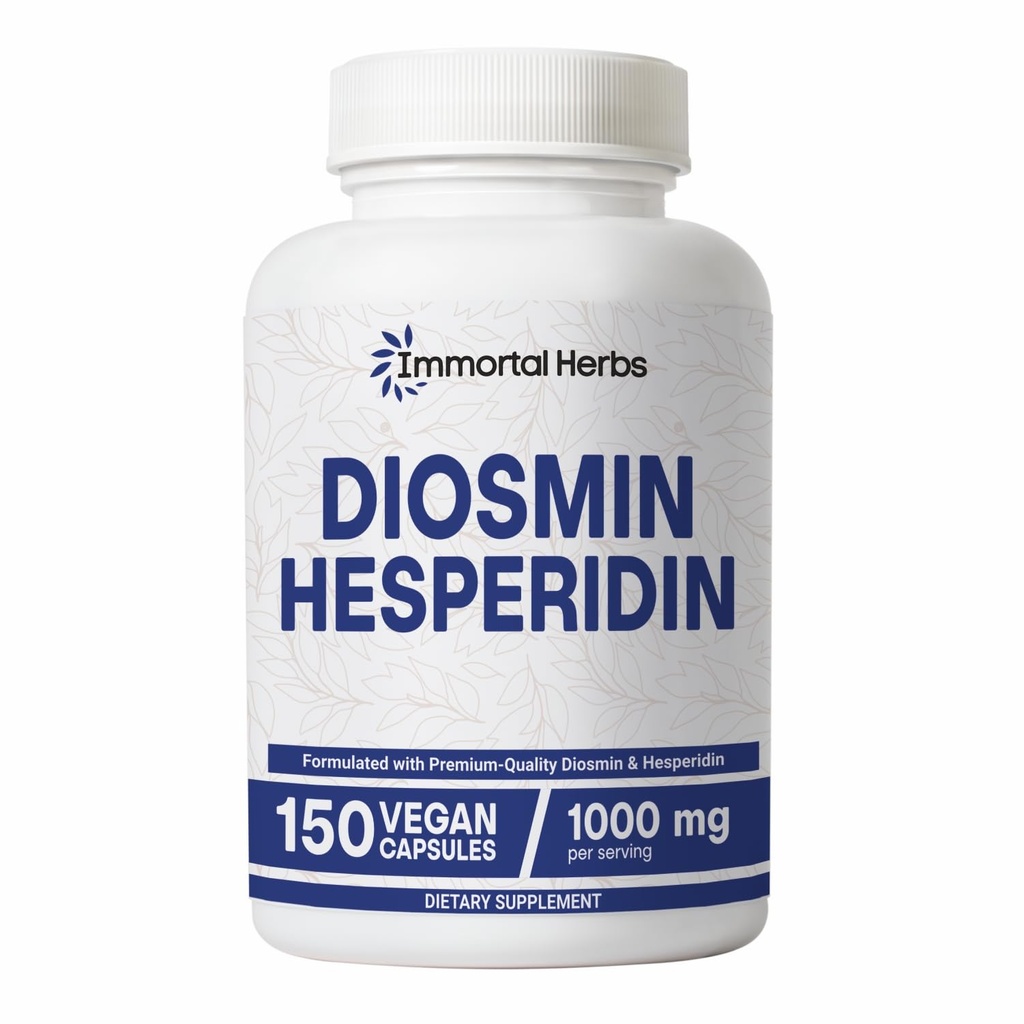 Diosmin Hesperidin 1000mg Complex, 150 Capsules, Citrus Bioflavonoids Rich Fruit Extract, 100% Vegetarian, Non-GMO & Gluten Free Diosmin Supplement with Max Strength