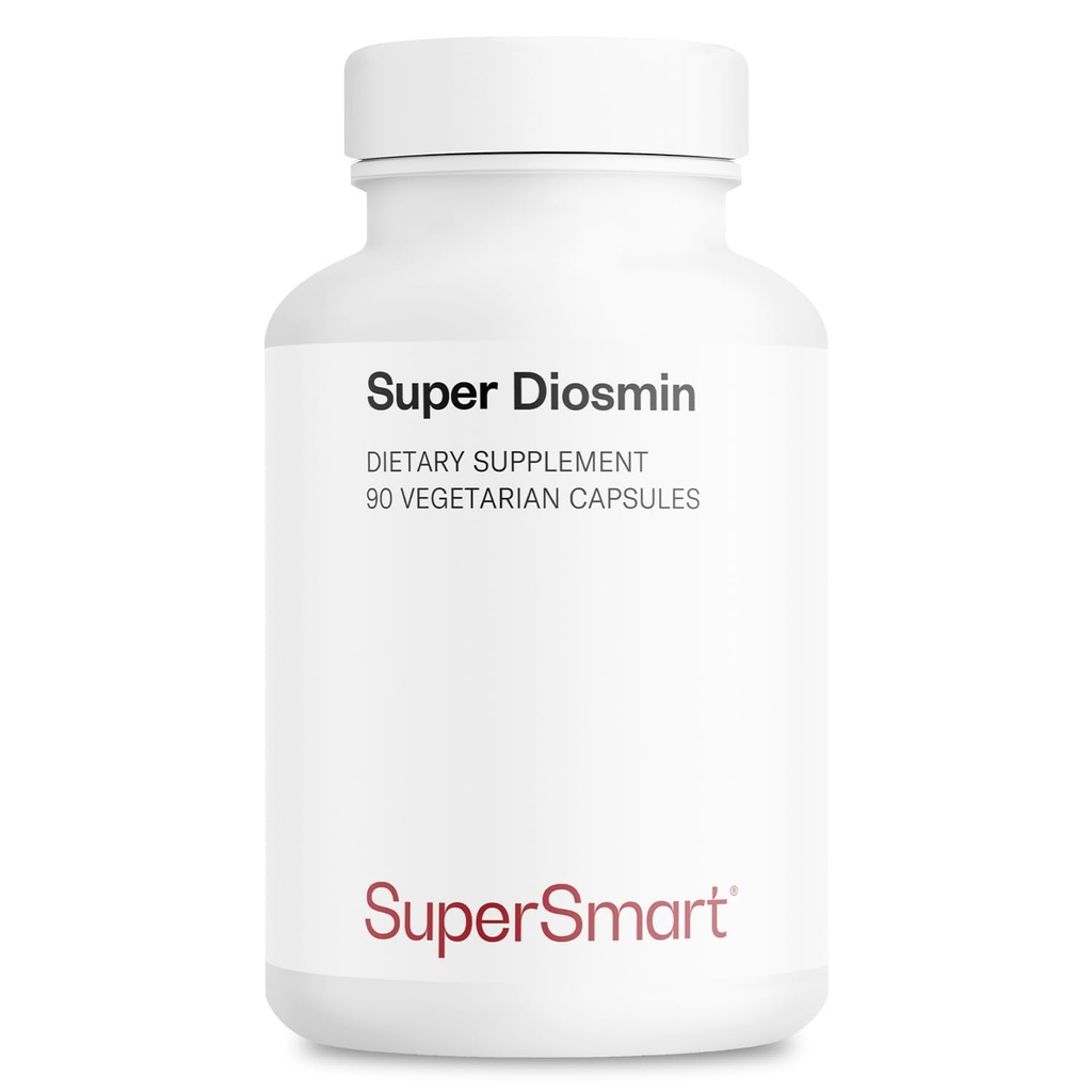 Supersmart - Super Diosmin 900mg per Day (Patented Micronized Diosmin) - Diosmin from Hesperidin - 90% Flavonoid Complex Supplement | Non-GMO & Gluten Free - 90 Vegetarian Capsules