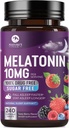 Melatonin 10mg Per Serving - Fast Dissolve Sleep Support Supplements for Adults - Extra Strength Melatonin Tablets for Restful Sleep Support, Strawberry Flavor, Vegetarian - 60 Day Supply