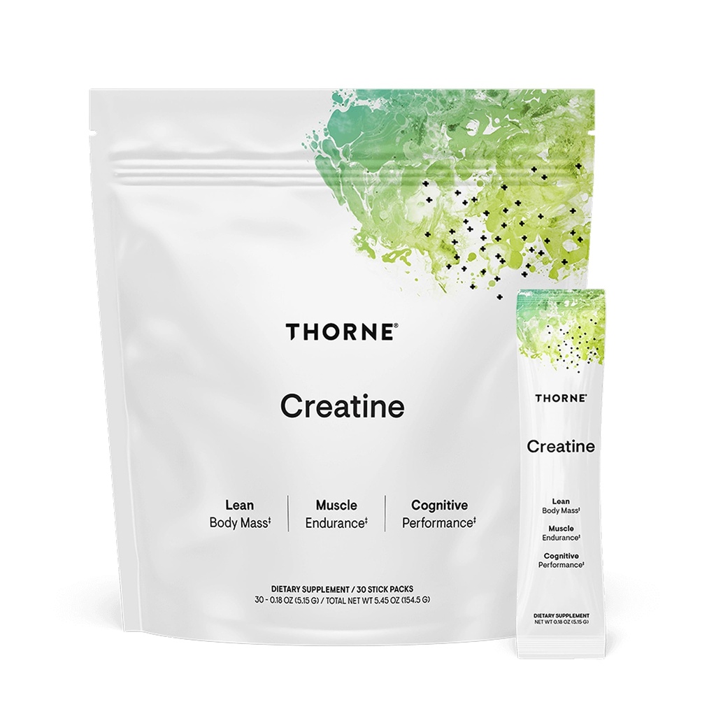 THORNE Creatine - Micronized Creatine Monohydrate Powder - Υποστήριξη για Μυς & Γνωστική Λειτουργία* - για Γυναίκες & Άνδρες - Χωρίς άρωμα - NSF Certified for Sport - 5 g ανά Υπηρεσία - 30 Υπηρεσίες