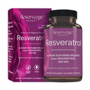 Reserveage Beauty, Resveratrol 500 mg, Antioxidant Supplement for Heart and Cellular Health, Supports Healthy Aging and Immune System, Paleo, Keto, 60 Capsules