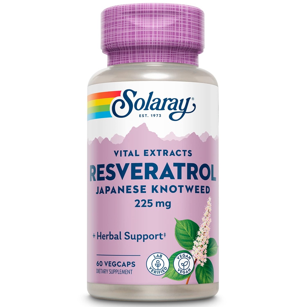 SOLARAY Triple Strength Resveratrol 225mg VCapsules | 60 Count