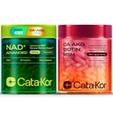 Cata-Kor NAD+ Supplement & Ca-AKG Complex - Liposomal NAD+ Supplement with Resveratrol (60 Capsules) & Ca-AKG, MSM, Hyaluronic Acid & Biotin Beauty Complex (90 Capsules)