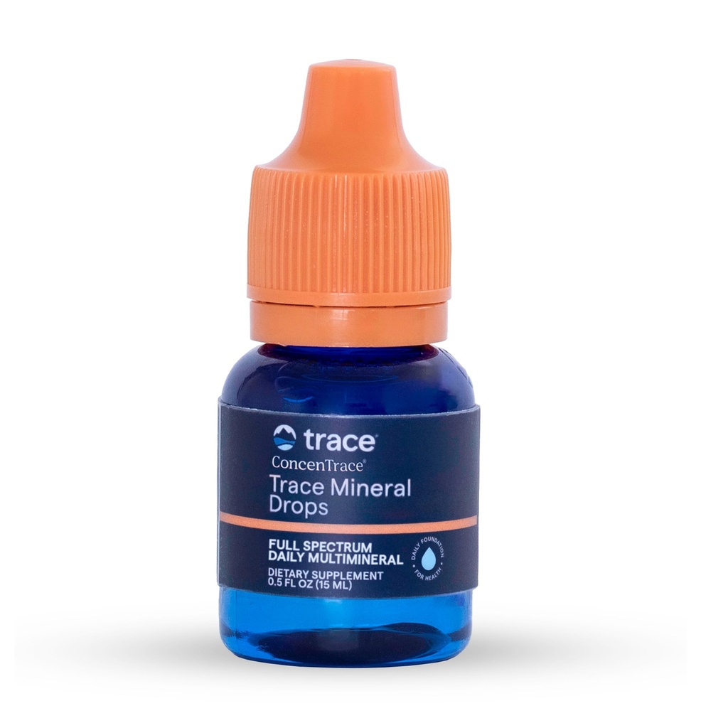 Trace Minerals ConcenTrace Trace Mineral Drops - Υγρό συμπλήρωμα για την υποστήριξη των οστών και των κοινών - Βοηθήματα ενυδάτωσης & ηλεκτρολυτών Αποκατάσταση - Μη αρωματισμένα, 0.5 fl oz (6 υπηρεσίες)