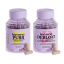 Lemme Purr & Debloat Capsule Bundle - Vaginal Health Supplement for Women, Debloat Capsules for Bloating & Gas Relief, Probiotics & Prebiotics - Gluten Free, Non-GMO - 60 Ct. Each