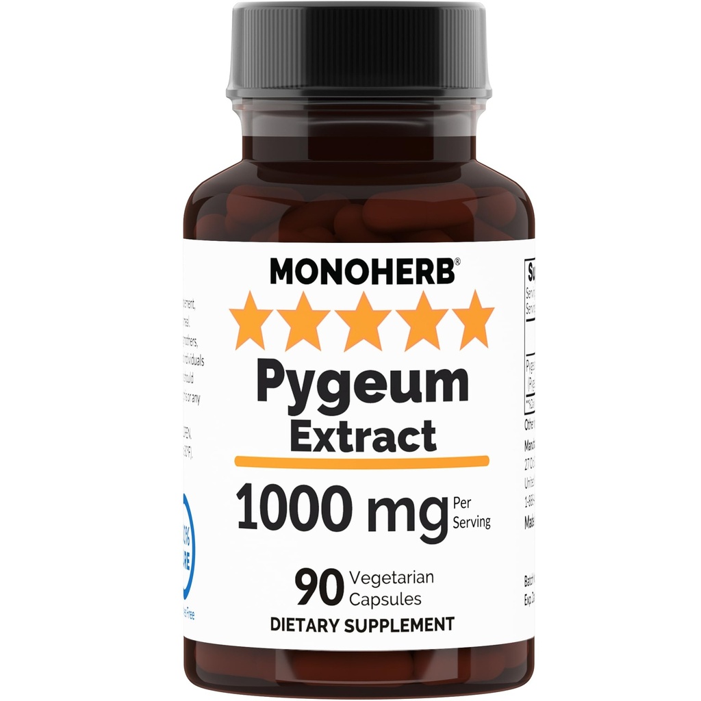 MONOHERB Pygeum Extract 1000 mg - 90 Veg Capsules