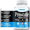 Rasav Prostate Health Supplement for Men with Saw Palmetto, Pygeum, Nettle & Pumpkin Seed, DHT Blocker - Helps Support Urinary Tract Health and Prostate Function, 60 Capsules