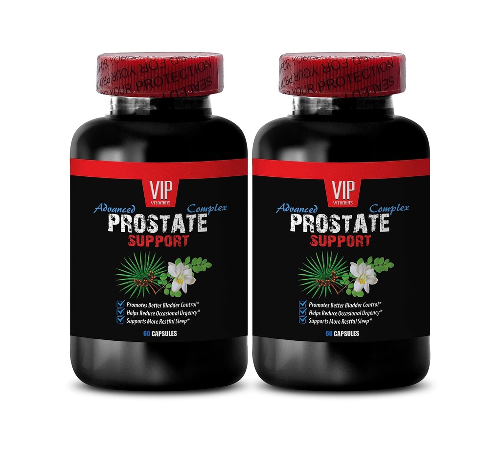 Saw Palmetto and Prostate Support - Prostate Support - Pygeum for Prostate Wellness, Red Raspberry for Men’s Health, Graviola Leaf for Immune Support, Green Tea for Wellness 2 Bottles 120 Capsules