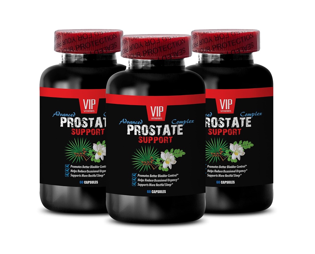 Saw Palmetto for Prostate Wellness - Prostate Support - Pygeum for Prostate Health, Red Raspberry Leaf for Wellness, Graviola Leaf for Cellular Health, Green Tea 3 Bottles 180 Capsules