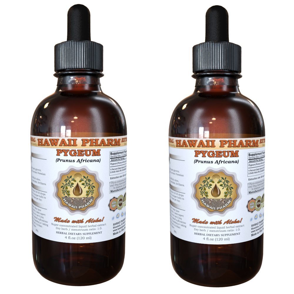 Hawaii Pharm Рygeum Liquid Extract, Рygeum (Рygeum Africanum) Tincture, Herbal Supplement, Made in USA, 2x2 fl.oz