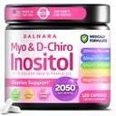 Dalnara Myo-Inositol & D-Chiro Inositol Supplement for Women - 40:1 Ratio with Folate, Vitamin D3, Magnesium & Zinc - Women's Wellness Multivitamin - 2050mg, 120 Count