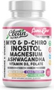 Myo Inositol D Chiro Inositol Supplement for Women - Hormone Balance with Magnesium Ashwagandha Vitamin D3 Folate Maca Root Chasteberry Evening Primrose | Ovarian Support Capsules 120 Count